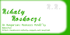 mihaly moskoczi business card